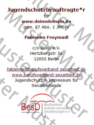Jugendschutz für Webseiten Muster